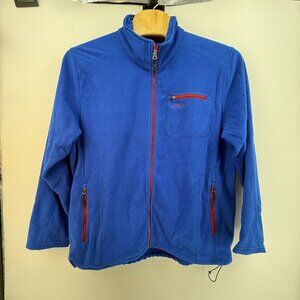 Orvis Trout Bum Fleece Blue Red Full Zipper Size XXL Outdoor Hiking Athletic